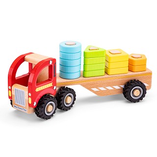 Truck met geometrische vormen